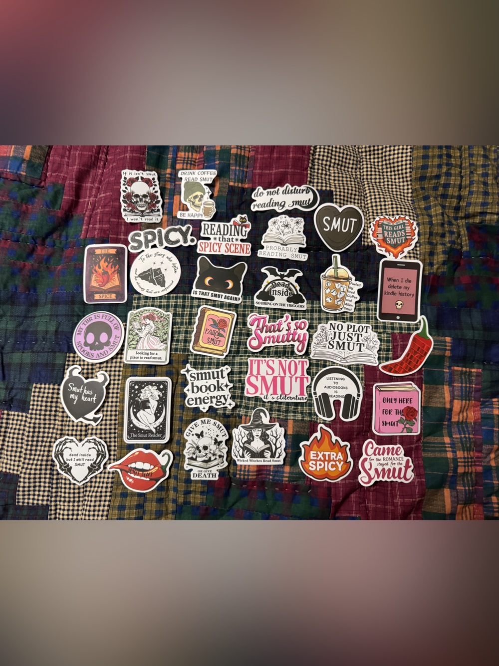 32 - Smutty/Bookish Stickers Assortment – Colorful Multi-Design Sticker Pack